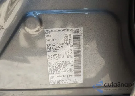 2016 Nissan Rogue S из США, поврежденный, VIN 5N1AT2MN6GC891204